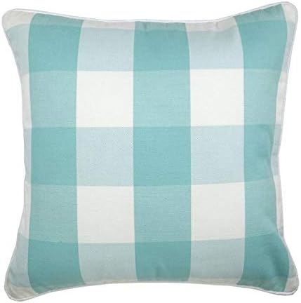 Amazon Com The Homecentric Aqua Ivory White Large Gingham