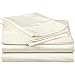 Organic Cotton Sheet Set - 600 Thread Count - 100% Cotton 4pc Bed Sheet Set - (Queen, Ivory)