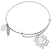 Qina C Sterling Silver 4 Leaf Clover Heart Friends Forever Today Tomorrow Always Adjustable Bangle Bracelet