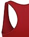 BEKDO Womens Basic Seamless Cropped Racerback Sports Tank Top-ONE Size-RED