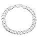 Boy's 8.5mm Thick .925 Sterling Silver Italian Crafted Beveled Cuban Curb Link Bracelet, 7 inches