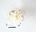 Coolwife Fascinator Hats Pillbox Hat British Bowler Hat Flower Veil Wedding Hat Tea Party Hat (B Beige)