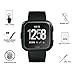 AKWOX [4 Pack] Compatible with for Fitbit Versa Tempered Glass Screen Protector, [0.3mm 2.5D High Definition] Screen Protector for Fitbit Versa [9H Hardness] [Crystal Clear] [Scratch Resist]