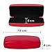 Glasses Case Hard Shell | Medium Size | Protective Eyeglasses And Sunglasses Case For Men, Women, and Kids | Red And Black