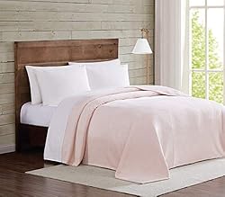 Truly Soft Velvet Plush Full/Queen Blanket in Blush