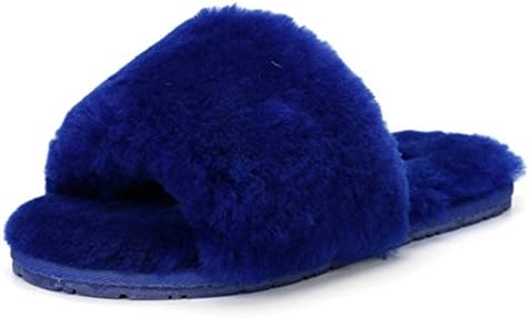 Elais J Womens Deep Blue Indoor Plush Spa Slippers Flip-flops 7-8 M US