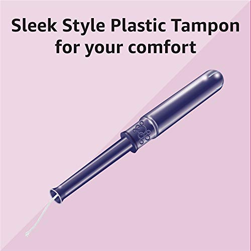 Amazon Brand Solimo Plastic Applicator Tampons, Light Absorbency