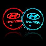 Auto Sport 2PCS LED Cup Holder Mat Pad Coaster with USB Rechargeable Interior Decoration Light Fit Hyundai Accessories