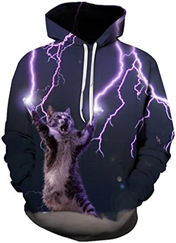 Matterin Christiao Hot Sale Hoodies Fashion 3D Printed Sweatshirts Men Women Plus Hooded Jackets Male Funny Pullover Purple L