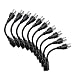 [UL Listed] Miady Short Power Extension Cord Outlet Saver, 16AWG/13A, 3 Prong (10 Pack, Black, 8 Inch)