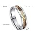 Frank S.Burton 6mm Silver Tungsten Wedding Band Gold Celtic Dragon Womens Ring Size 9
