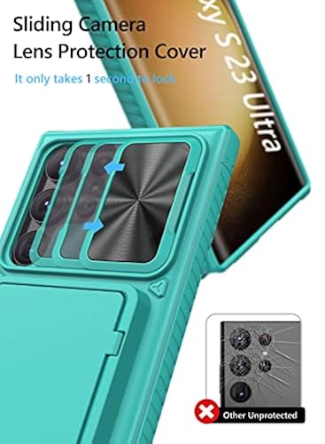 Vihibii for Samsung Galaxy S23 Ultra Case with Card Holder (4