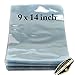50 pcs Quality 9 x 14 inch PVC Shrink Wrap Bags for Books, Soaps, Bath Bombs, Bottles, Crafts & DIY Products by Mighty Gadget (R) - 100 gauge