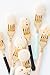 Sugar & Cloth Peach and Gold Plastic Disposable Flatware Set, 36-Piece, Service for 12