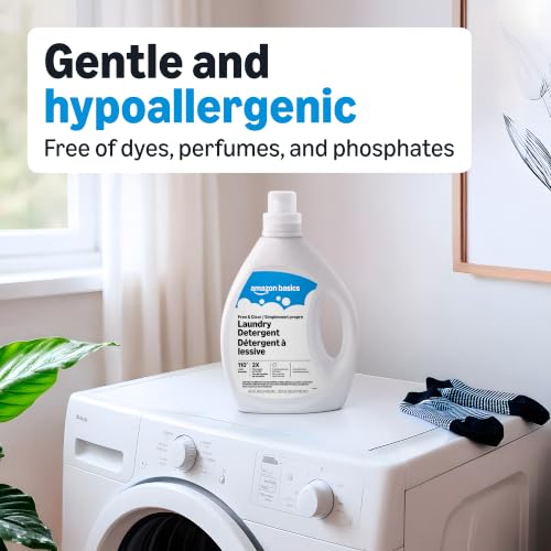 Amazon Basics Concentrated Liquid Laundry Detergent, Free of Perfumes & Clear of photo 9