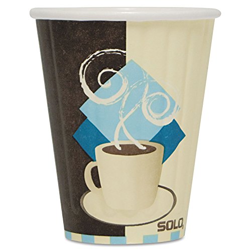 Duo Shield Insulated Paper Hot Cups, 8oz, Tuscan, Chocolate/blue/beige, 50/pk Tools Equipment Hand Tools