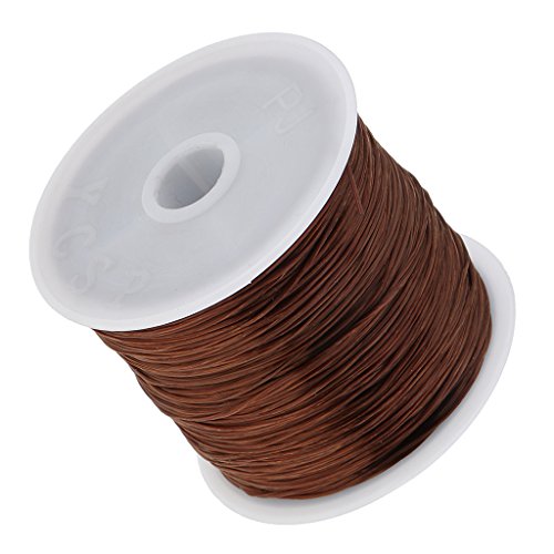 SunniMix 60M Salon Crystal Elastic String For Hair Thread Making Weaving Wigs - Brown