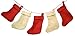 Firefly Craft 6 Foot Rustic Burlap Christmas Stocking Garland Banner, 15 Stockings||