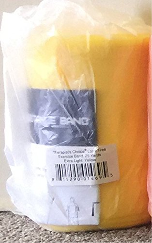 Therapistâ€™s ChoiceÂ® Professional Non-Latex Resistance Bands For Upper and Lower Body Exercise Workouts, Physical Therapy, Lower Pilates, and Rehab, 25 Yard Roll Bulk Roll (Yellow-Extra Light)