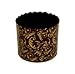 Mini Round Paper Panettone Muffins Mold High Baking Cups 2-3/4'' x 2-3/8' Florentine Mols - Brown and Gold Design - 25 pcs