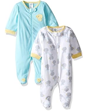 Baby 2 Pack Zip Front Sleep ‘n Play, New Duck, 3-6 Months