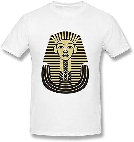 Van Men's Ancient Egyptian Pharaoh Pyramid Mummy Mask T-Shirts L White