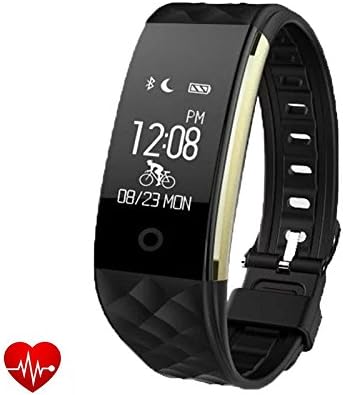 Smart Bracelet , Waterproof Activity Tracker with Heart Rate Sleep Monitor for Android and IOS Phone (Black)