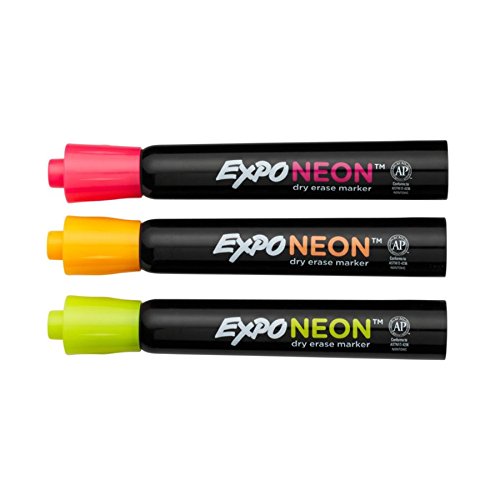 EXPO Neon Dry Erase Markers, Bullet Tip, 3Pack, Assorted Colors Buy Online in UAE. Office