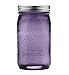 Ball Jar with Lid and Band - Pick Your Size and Color (Purple, Regular Mouth Pint - 16 oz.) (Pack Of 2)