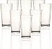 Circleware Windowpane Huge Set of 16, Heavy Base Drinking Glasses and Whiskey Cups Home & Kitchen Entertainment Glassware for Water, Beer, Juice, Ice Tea, Beverage Gifts, 8-16oz & 8-13oz