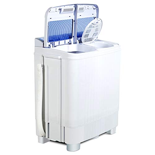 KUPPET Portable Washing Machine, 17lbs Compact Twin Tub Washer and Spin