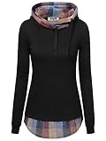 DJT Hoodies for Women Long Sleeve Sweatshirts Tunic Hoodies Large Black #3