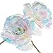 LOUJLU Gold Foil Rose Artificial Forever Flowers with Love Shaped Base Unique Gift for | Mother’s Day | Valentine's Day | Anniversary | Birthday | Wedding | with Exquisite Box Pack（Colorful）