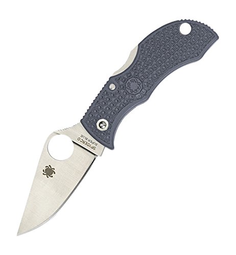 SPYDERCO Manbug, Blue Gray FRN Handle, Satin Plain