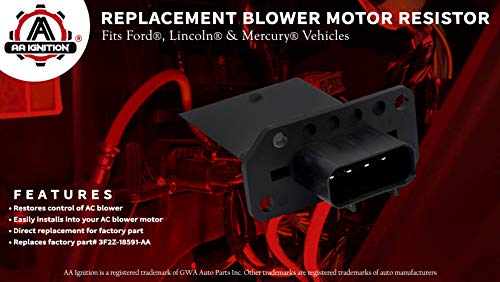 1 HVAC+Blower+Motor+Resistor+3F2Z+18591+AA