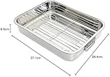 KitchenCraft Roasting Tin with Rack Stainless Steel 37 x 28 cm view 8