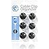 Cable Clips - Cord Organizer - Cable Management - Wire Holder System - 6 Pack Adhesive Cord Hooks - Home, Office, Cubicle, Car, Nightstand, Desk Accessories - Gift Ideas Men, Women, Dad, Mom, Him, Her