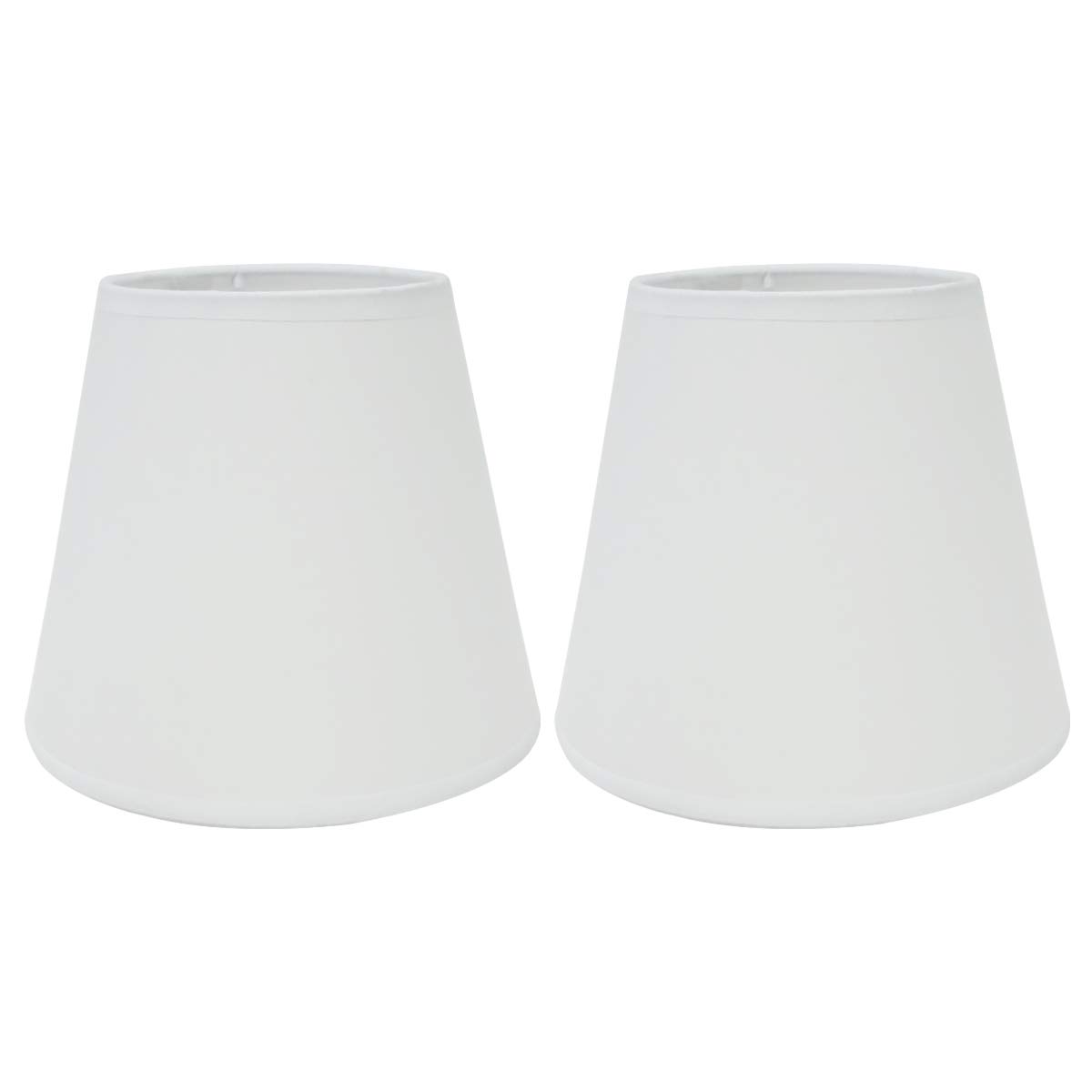 Eastlion 2 Pack Lampshade E14/E27 Light for Table lamp Wall lamp Crystal Chandeliers Lamp Shades,Top 3.9 x Height 5.5 x Bottom 6.2inches White