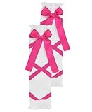 RuffleButts Infant / Toddler Girls Ballet Bow Leg Warmers - Fuchsia - One Size