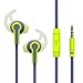 Sport Ear phones In-ear Earbuds with Stereo Mic Running Headphones Noise Cancelling Earbuds for iPhone Sony LG Samsung with Carry Case