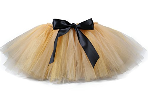 Tutu Dreams Toddler Girl Fluffy Tulle Brown Skirts Ballet Lion King Dress Up Costumes Halloween Parade Party (2- for 1-2T, Champange)