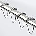 iDesign Metal Roller Shower Curtain Rings/Hooks for Standard Rods in Master, Guest, Kid's Bathroom, 1.5