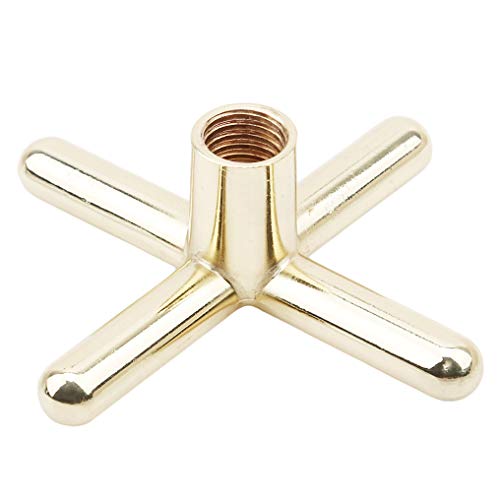 Yunzee Simple Style Anti-Slip Billiards Snooker Pool Cue Rest Bridge Head Holder Durable Pool Cue Snooker Accessory,Golden Metal Cross,Metal Copper Plating - Thumbnail 4