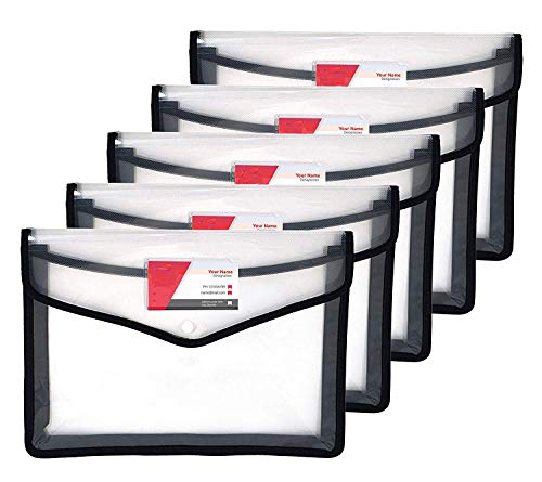 GreatDio® Envelope Folder,Transparent Poly-Plastic A4 Documents File Storage Bag With Snap Button Set Of 5/Certificate File Holder/Document Folder For Certificates A4 Size/Legal/Brief Bag For Document GreatDio® Envelope Folder,Transparent Poly-Plastic A4 Documents File Storage Bag With Snap Button Set Of 5/Certificate File Holder/Document Folder For Certificates A4 Size/Legal/Brief Bag For Document
