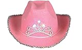 Rhode Island Novelties - Blinking Pink Tiara Cowboy Hat (Child)