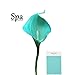 Angel Isabella Real Touch Calla Lily Artificial Flowers — Perfect for a Wedding, Prom, Christmas or Home Decor — Great as a Boutonniere, Corsage or Centerpiece - 10 Stems, Aqua Spa