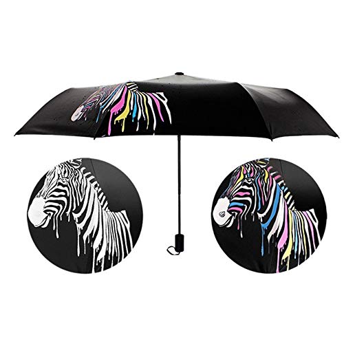 Color Changing Folding Umbrella Sunshade Zebra Parasol Rain Shade Anti-UV - Thumbnail 5