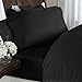 ELEGANT COMFORT 1500 Thread Count Egyptian Quality Luxurious Silky Soft WRINKLE & FADE RESISTANT 2pc Pillowcases , Standard Size Black