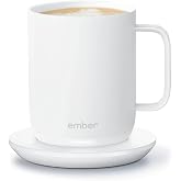 Ember Temperature Control Smart Mug 2, 10 Oz, App-Controlled Heated Coffee Mug with 80 Min Battery Life and Improved Design, White (Renewed)