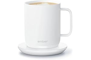Ember Temperature Control Smart Mug 2, 10 Oz, App-Controlled Heated Coffee Mug with 80 Min Battery Life and Improved Design, White